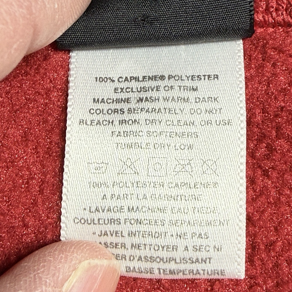Patagonia Capilene Henley Fleece Mens XL Red Vintage Made in USA Pullover - Picture 3 of 9